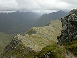 Berget Sgùrr a' Mhaoraich i de skotska högländerna en septemberdag 2002.