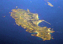 Luftfoto av Alderney