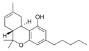 Strukturformel Δ8-Tetrahydrocannabinol