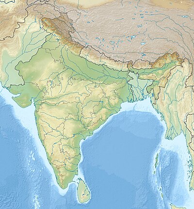 八大聖地の位置（インド内）