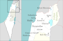 Nazareth trên bản đồ Israel