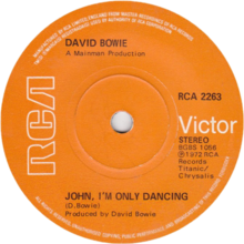 Description de l'image John, I'm Only Dancing by David Bowie UK vinyl single.png.