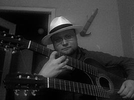 John Hammink, with his Ecuadorian guitar