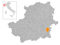 Locatie van Chieri in Turijn (TO)