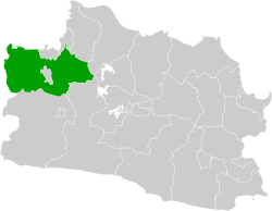 Location within West Java