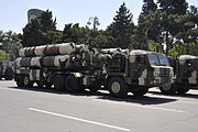 The 5P85TE2 of an S-300PMU2 SAM on parade in Baku in 2011.