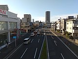 中央区上落合歩道橋から熊谷方面