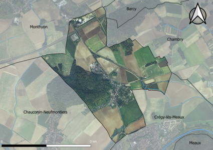 Carte orhophotogrammétrique de la commune.