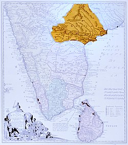 Golconda map published in 1733 Germany[1]