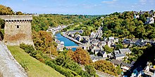 View of the Port of Dinan from the Promenade of Duchesse Anne at the Jardin Anglais (English Garden)