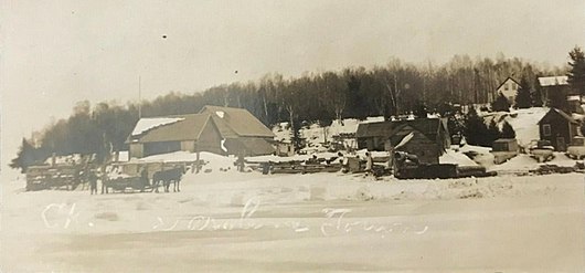 Fish Creek in the winter; postmarked 1909