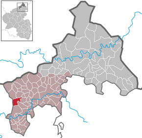 Poziția Kescheid pe harta districtului Altenkirchen