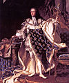 Hiacints Rigo, "Francijas karalis Luīzs XV" (1730), portrets, eļļa, audekls, 271 x 194 cm.