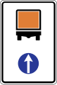 Proceed straight for vehicles carrying dangerous goods