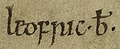 Le ƀ en vieil anglais comme abréviation de bisceop dans le Livre d’Exeter de 970.