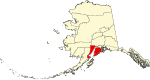 State map highlighting Kenai Peninsula Borough