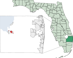 Location of Belle Glade, Florida