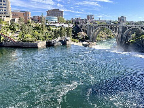 North bank of the Spokane River