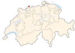 Kort som viser hvor i Schweiz Basel-Stadt ligger