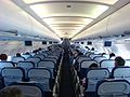 The cabin of a TAROM airplane