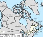 När Kanada bildades 1867 kontrollerade Hudson-Bay kompaniet fortfarande Ruperts land, och hade dessutom handelsprivilegier i North-Western Territory.
