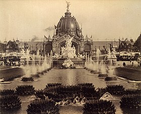 La fontaine centrale, Exposition universelle de 1889, Paris, Jardins du Trocadero