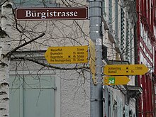 Jost Bürgi (1552–1632) Strassenschild in Lichtensteig (SG)