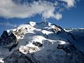 Nordend (sinistra) e Punta Dufour (destra) visti dal versante nord.