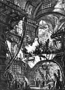 Plate VI: The Smoking Fire from Carceri d'Invenzione by Giovanni Battista Piranesi