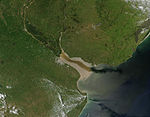 Río de la Plata harita ve uydu görünümü