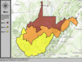 Districts de Virginie-Occidentale de 2013 à 2023.