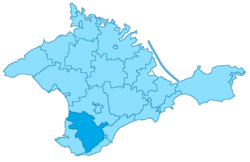 Vị trí của huyện Bakhchysaray trong Cộng hòa Tự trị Krym