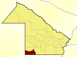 Dipartimento di Fray Justo Santa María de Oro – Mappa