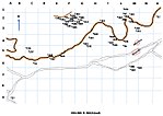 Planimetria schematica dell'area di Dra Abu el-Naga (area sud) con l'indicazione delle Tombe dei Nobili presenti