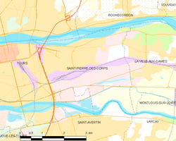 Kart over Saint-Pierre-des-Corps