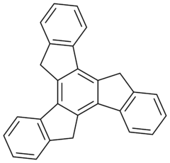 Structural formula of truxene