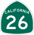 State Route 26 marker