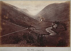 Wilson's August 1885 photograph of the Glen Tilt looking upstream toward Forest Lodge.