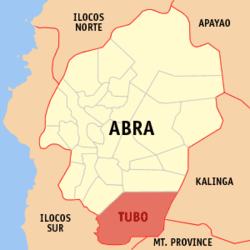 Map of Abra with Tubo highlighted
