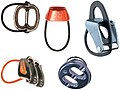 Various types of belay devices (from Rock-climbing equipment)