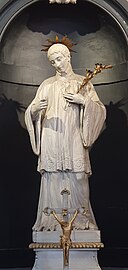 Statue en bois à l'Église Saint-Charles-Borromée d'Anvers.