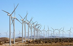 Ein kleiner Teil des Windparks