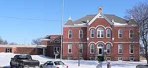 Das Antelope County Courthouse in Neligh, gelistet im NRHP Nr. 80002438[1]