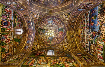 Plafond de la cathédrale Saint-Sauveur d'Ispahan. (définition réelle 8 041 × 5 164)
