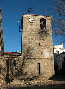 Church of San Juan in the town of Piornal from Cáceres