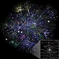 Image 4A visualization of the various routes through a portion of the Internet. Partial map of the Internet based in 2005. (from Contemporary history)