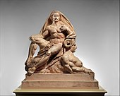 Jupiter i la Sphinx; 1868; guix tintat; 116.8 × 112.1 × 60.3 cm (3'10" x 3'8" x 1'11¾"); Metropolitan Museum of Art