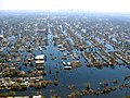 View of flooded New Orleans in the aftermath of Hurricane Katrina