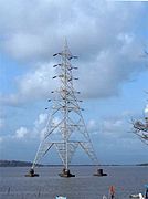 This electrical pylon is a three-dimensional truss structure