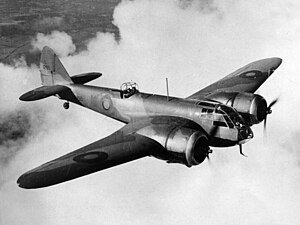 Lätt bombplan typ Bristol Blenheim.
